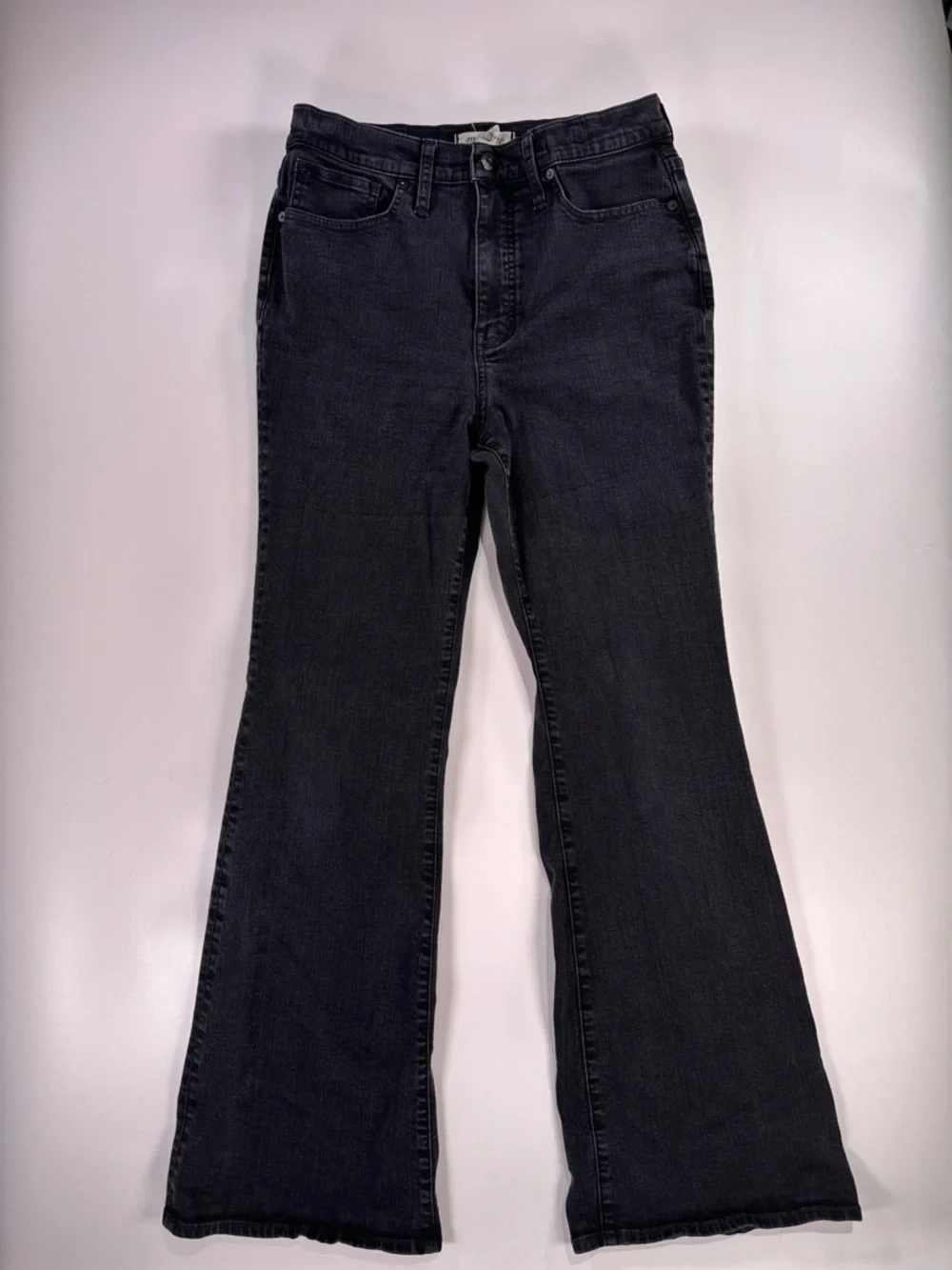Madewell Women’s High Rise Skinny Flare Jeans Black Size 29 - Picture 2 of 16
